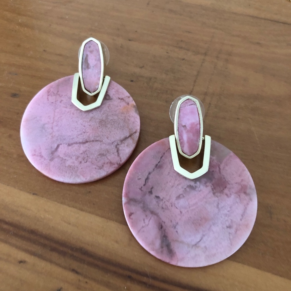 Kendra Scott Didi Earrings in Pink Rhodonite